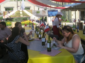 Wine tasting.