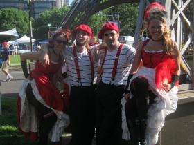 Performers at Bastille Days 2013.