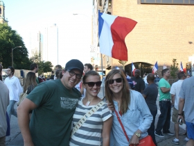 Adam Voltz, Leah Sprecher Voltz, and Ashley Voltz.
