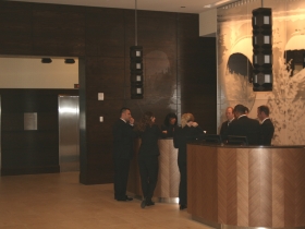Front desk of the Marriott.