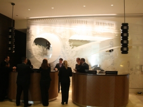 Front desk of the Marriott.