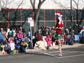 Candy cane stilts.