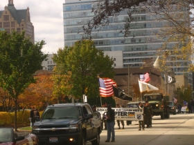 Parade coming down E. Wells St.