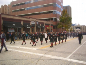 Saint John's Northwestern Military Academy marching in the parade.