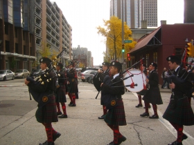 Saint John's Northwestern Military Academy marching in the parade.