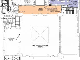 Proposed Mackie Building level one plan.