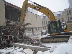 The demolition of 795 N. Van Buren St.
