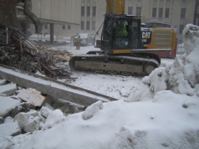 The demolition of 795 N. Van Buren St.