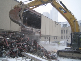 The demolition of 795 N. Van Buren St.