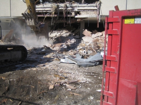 The demolition of 795 N. Van Buren St.