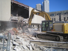 The demolition of 795 N. Van Buren St.