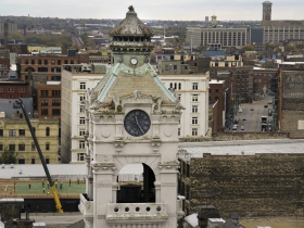 The Historic Third Ward and Mackie Building, viewed from the rooftop of the Railway Exchange Building.