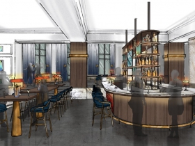 Saint Kate Arts Hotel Bar Rendering