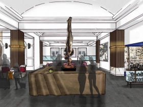Saint Kate Arts Hotel Lobby Rendering