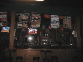 The bar at Scooter's Pub