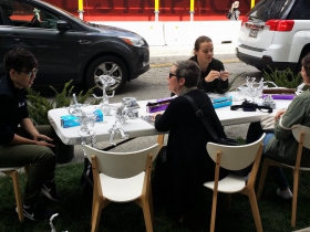 Sculpture Milwaukee at their workshop table