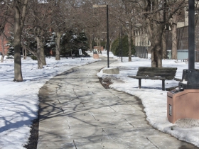 Walkway between E. State Street and E. Juneau Avenue