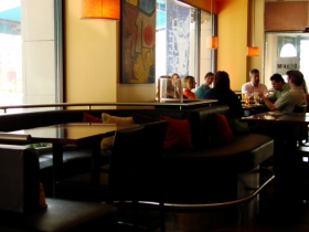 Whole banquette at Hotel Metro.