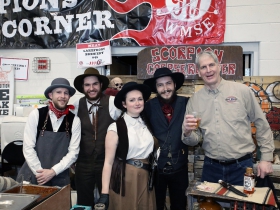 Opis Davis, Ryan Shanahan, Emmy Yates, Aidan Gouran and Russ Klisch from Lakefront Brewery