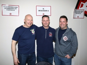 East Side Milwaukee Fire Dept. Lt. Mike Ball, Engine 12 Rescue 1, Gregg Danes and Mitch Gawin, MFD Shop
