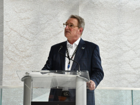 Marty Brooks at Baird Center Ribbon Cutting