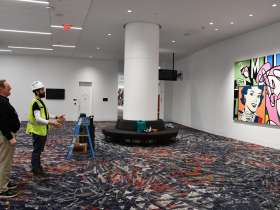 Greg Gossel Shows Marty Brooks Baird Center Piece