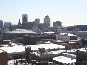 Downtown Milwaukee from The Brewery