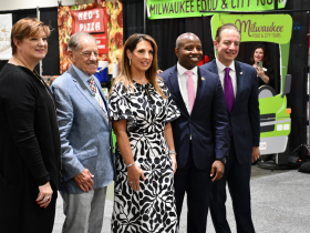 Anne Hathaway, Ron Kaufman, Ronna McDaniel, Cavalier Johnson and Reince Priebus