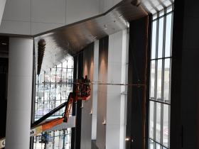 Sculpture Installation Baird Center Lobby