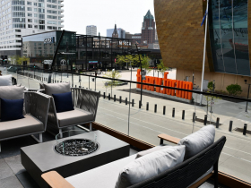 Second Floor Deck at The Trade Hotel