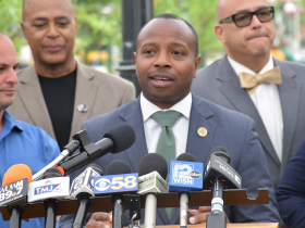 Cavalier Johnson at Vel R. Phillips Plaza Ribbon Cutting