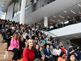 Crowd at Baird Center Ribbon Cutting