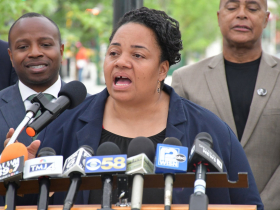 Milele A. Coggs at Vel R. Phillips Plaza Ribbon Cutting