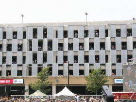 Parking Structure Celebration Watchers