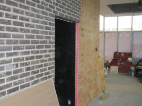The build out of Carson's Prime Steaks and Famous BBQ in The Moderne.