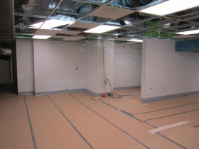 The build out of Carson's Prime Steaks and Famous BBQ in The Moderne.