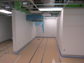 The build out of Carson's Prime Steaks and Famous BBQ in The Moderne.