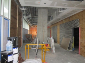 The build out of Carson's Prime Steaks and Famous BBQ in The Moderne