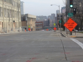 Approaching the steep part of W. Highland Avenue at N. 9th St.
