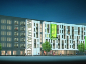 Bucks Apartments Rendering. Rendering by Engberg Anderson.