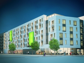 Bucks Apartments Rendering. Rendering by Engberg Anderson.