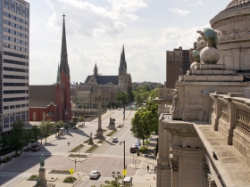 Looking down Wisconsin Ave.