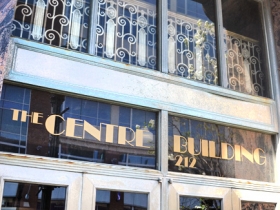 Centre building.