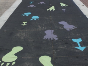 Crosswalk to the library