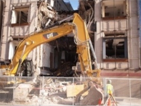 734 N. 4th St. being demolished.