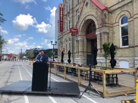 Nicholas La Joie at Turner Hall sign unveiling