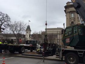 George Washington Statue Re-installation