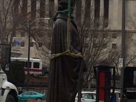 George Washington Statue Re-installation