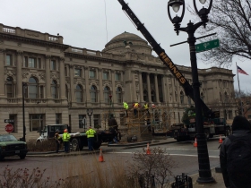 George Washington Statue Re-installation