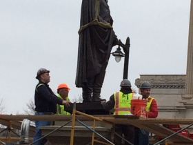 George Washington Statue Re-installation
